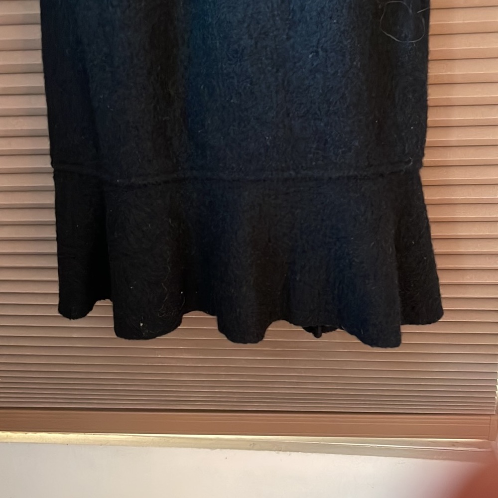 Fenn Write Manson 100% Wool Ruffle Wrap / Dress / Sweater Coat size M - Picture 6 of 10